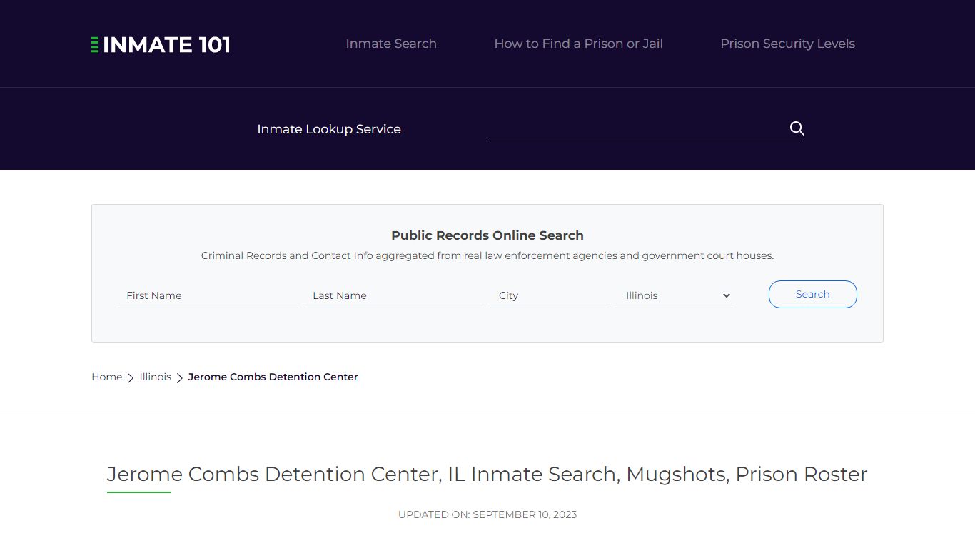 Jerome Combs Detention Center, IL Inmate Search, Mugshots, Prison ...